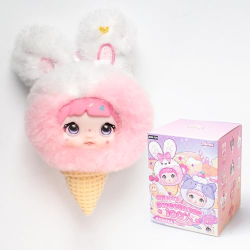 XiDonDon 100% Sweetness plush Blind Box bag charm Pendants Anime Vinyl Plush Doll Gifts Mystery Box Toys (Single Box)