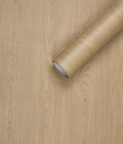 myforHD Självhäftande trätapet 40 cm x 1 000 cm tapet möbeldekal vinyl vattentät PVC för väggdekoration i badrum, vardagsrum, sovrum