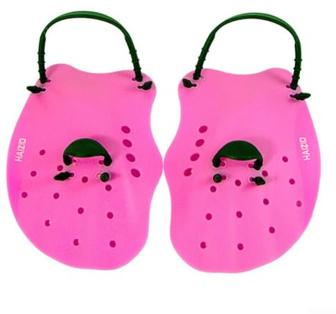 Gants de natation confortables pour enfants avec sangles réglables pour un ajustement et une performance (rose)
