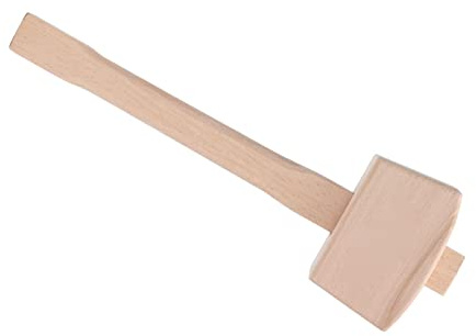 VBESTLIFE Mazos de Madera, Martillo de Carpintero de Haya, Mazo de Carpintería de Alta Dureza para Cinceles, Herramienta de Ligero para Carpintería Doméstica