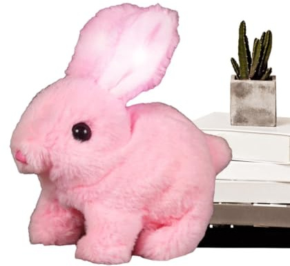 Rabbit Toys for Kids Interactive Plush Figures Hopping Robotic Animal