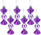 Christmas Concepts® Packung mit 6-8cm Mini-Kugeln in süßer Form – Glänzend & Glitzerverziert – Christbaumschmuck (Lila)