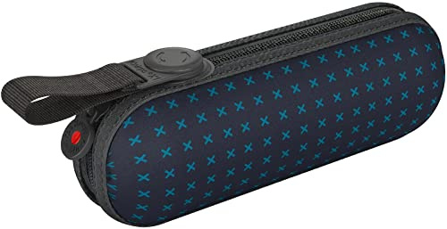 Knirps X1 Super Mini Taschenschirm 2Cross mit ecorepel-Technologie - sea