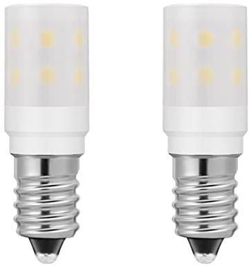Noobibaba Glühbirne E14 15 Watt Birne für Kühlschrank Salzlampen Glühbirne Ersatz, Klein LED Lampe E14 2W 200lm 230VAC 2-Stück (Kaltweiß 6000K)