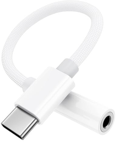 Apple MFi Certified USB C to 3.5mm Headphone Adapter iPhone to 3.5mm Audio Aux Jack Adapter Dongle Earphone Cable Converter Compatible with iPhone 16/15/iPad/Samsung Galaxy/Pixel and More USBC Devices