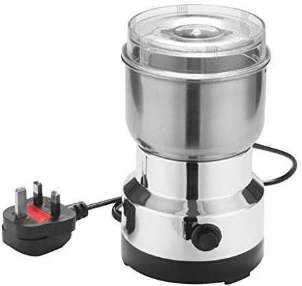 Holdfiturn 150W Stainless Steel Electric Coffee Grinder - Overheat Protection Spice Grinder for Coffee Beans, Nuts, Spices, Seeds, and Grains