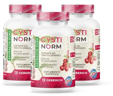 (3 Pacchi) Capsule CYSTINORM | Salute delle vie urinarie | D-Mannosio 720 mg + Estratto di mirtillo rosso 300 mg | Salute della vescica | Con corbezzolo e bioflavonoidi | Integratore Alimentare
