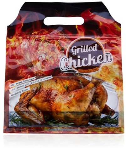 CHEF ROYALE 22x26cm (Pack of 10) - Roasting Bags - Multi Purpose Oven Bags for Juicy Chicken, Turkey, Meat & Fish - Transparent Flavor Seal Cooking Bags (10, 22x26cm)