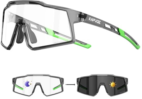 KAPVOE Gafas Deportivas Fotocromáticas para Niños UV400, Gafas de Béisbol y Ciclismo de TR90 con Almohadillas Ajustables para Niño y Niña 07