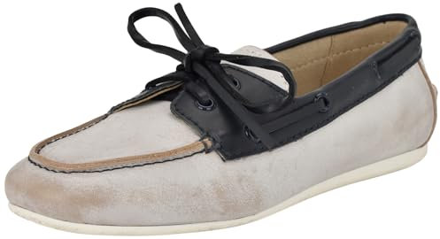 Nine West Damen Yacht Bootsschuh, Weiß/Blau Multi 142, 37 EU