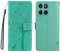 PEIYE Coque pour Motorola Edge 60 Fusion - Housse en Cuir PU, Étui Flip avec Silicone Antichoc, Bumper, Fermeture Magnétique & Support, Portefeuille et Folio -Cover Case -Vert
