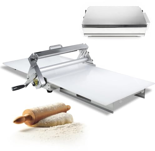 ZXINXIN Macchina per stendere Pasta Pieghevole con tavola sfogliare, sfogliatrice Manuale in Acciaio Inossidabile casa, Macchina Spessore Regolabile preparare Base del Fudge, Impasto Pizza Model300