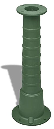 vidaXL Cast Iron Stand for Garden Hand Water Pump: Durable, Complements Pumps with 4 x 12 mm Mounting Holes, Enhances Working Height to 66 cm, Easy to Connect, Attractive Green Finish.