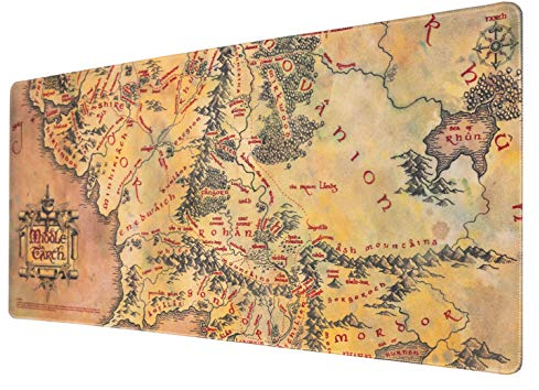 Grupo Erik Gaming Mauspad XXL Der Herr der Ringe Gaming Mousepad XXL rutschfest und Wasserabweisend Mauspad Groß - Mouse Pad Gaming Schreibtischunterlage PC Zubehör Gaming