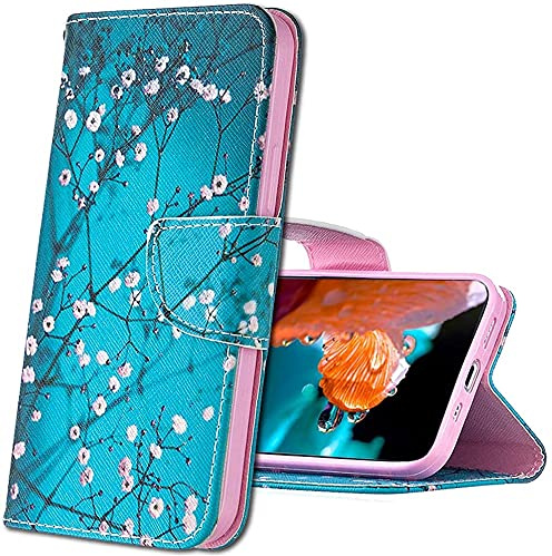MRSTER Nokia 1.4 Phone Case Durable Lightweight PU Leather Wallet Phone Case Flip Folio Shockproof Shell Slim Fit Protective Cover for Nokia 1.4 BF Apricot Tree