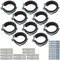 Qualitäts Rohrschellen 10 Stück Set Spannbereich 48-51mm Rohr Außendurchmesser 1 1/2 Zoll mit Dübel Stockschraube Halterung Befesetigung
