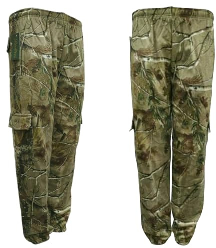 LE11 Mens Thick Fleece Camouflage Camo Tracksuit Bottoms Closed Hem Cargo Combat Style Jogging Gym Casual Trouser Jungle Print