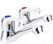 VONATES Bathroom Taps, Pair of Basin Taps Chrome, Thickened and Lengthened Bathroom Faucet Set, Hot and Cold Faucet for Balcony Basins