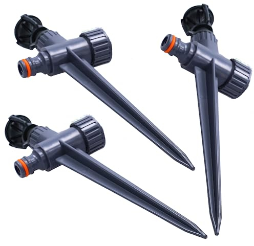 Système d'Irrigation Automatique à Rotation 360 °, 3 Pièces Arroseur de Jardin | Water Sprinkler Irrigation System, Arroseur Sectoriel pour l'Arrosage Jardin | pour l'Arrosage des Fleurs et Légumes
