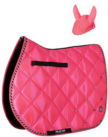 Numnah Double Big Check Jewel / Horse Pad / Horse Saddle Pad (F.Pink, Full)