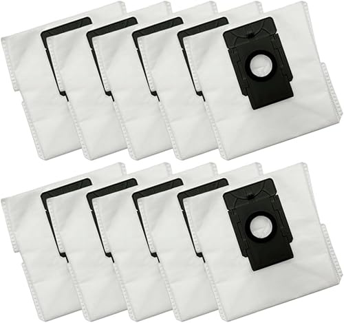 YUETTYY 4/10-pack ersättningsrobotdammsugarpåsar för Tapo RV30 Plus och för RV10 Plus RVA200 dammsugardelar, 4 L stor kapacitet återanvändbara dammuppsamlare väskor (10-pack)