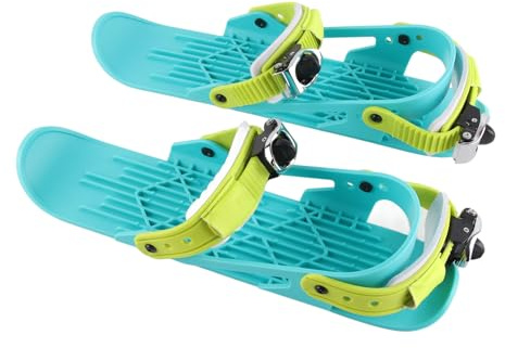 Mini pattini da sci Culnflun, scarpe da sci regolabili sicure e portatili, per bambini che praticano sport invernali (Verde.)