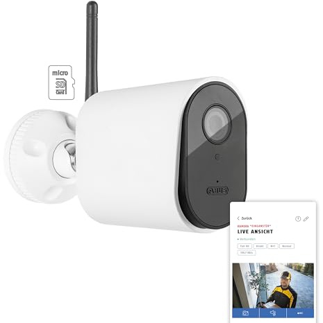 ABUS SmartLook - Überwachungskamera mit Bewegungserkennung, Objekterkennung, 4K-Aufzeichnung, Push-Benachrichtigung, Nachtsicht, Mikrofon, Speicherkarte, Masking & App