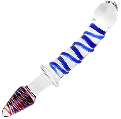 Roluck Glas Dildo Doppeldildos Anal Dildo Sex Spielzeug für Die Männer Kristall Buttplug Masturbation Sexspielzeug für Frauen Männer