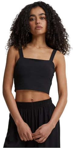 Urban Classics Damtopp, damer, cropped topp, t-shirt, svart, XS