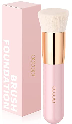 Docolor Foundation Brush Premium Kabuki Flat Top Makeup Brush Perfect for Liquid, Cream, and Powder - Buffing Brush, Blending, Stippling Brush, Concealer Brush, Face Brush