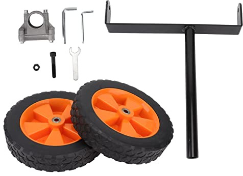 EVTSCAN Tagliaerba ruota ausiliaria regolabile, decespugliatore elettrico di fissaggio per tubi assali da 26 mm 28 mm