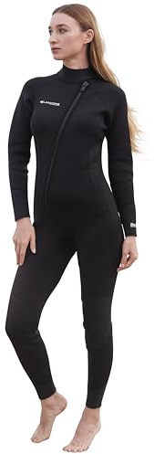 LayaTone 3mm Neoprene Front Zip Full Body Wetsuits for Men & Women - Perfect for Diving, Snorkeling, Surfing & More