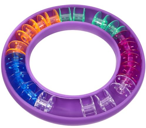 OATIPHO Caja De Plástico Para Bobinas De Costura 5.11X5.11X0.78 Pulgadas Organizador De Hilos Compacto Y Portátil Para Almacenamiento En Hogar Y Manualidades