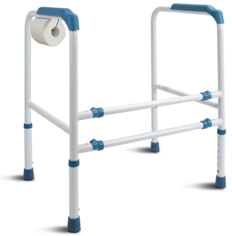 Premium Free Standing Toilet Frame for Disabled and Elderly | Bathroom Aids & Safety | Disability Aids for Bathroom | Toilet Aid | Toilet Support Frame with Toilet ROLL Holder | Bio-Lec Mobility