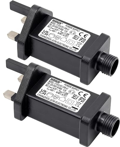 Lys upp din semester med den tillförlitliga ersättnings strömförsörjningen för CZJUTAI JT-DC JT-EL/FC julbelysning, ([2 st] gängad konstant på 4,5 V 1,35 W)