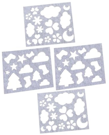 HAPINARY 4 Plantillas de Apliques para Fieltrado Aguja de Lana, Material de Fieltro para Manualidades Diy, Operación Simple y Conveniente para Niños