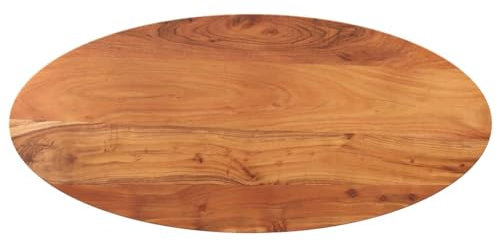 vidaXL Tischplatte, Holzplatte für Tisch Esstisch Couchtisch, Ersatztischplatte Massivholzplatte, 110x50x2,5cm Oval Massivholz Akazie