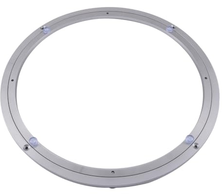 Fulusor Runder Drehteller Drehtellerlager Kugellager Drehplatte aus Aluminiumlegierung (16 Zoll)