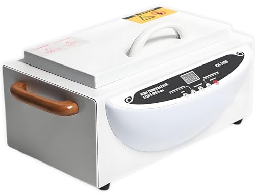 JOJOCOSMO Stérilisateur haute temperature avec affichage de la durée et de la température Stérilisateur air chaud 500 Watt, stérilisateur à chaleur sèche 2,5 litres pour outils de salon de coiffure