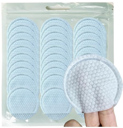 50Pcs Individually Wrapped Finger Inserted Disposable Makeup Remover Pads; Portable Travel Makeup Cotton Pads; Perfect for Face Lips Eyes Nails Makeup Removal Cleansing During Travel and Outdoors