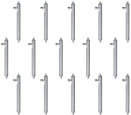 Lot de 15 goupilles de connexion fixes en acier inoxydable pour bracelet de montre - Outils de réparation à la main - Accessoires de tige à ressort à dégagement rapide en acier inoxydable