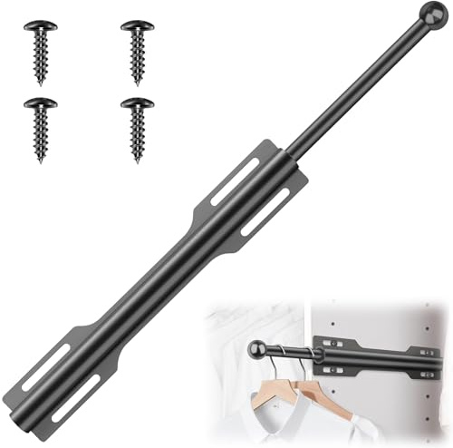 Tringle de valet rétractable pour placard, réglable de 29,7 à 54,4 cm, tringle extensible coulissante pour buanderie, entrée et rangement temporaire de vêtements