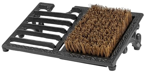 SUNNYNEST Vintage Outdoor Cast Iron Boot Scraper with Brushes Indoor Outdoor Boot Scrubber for Entryway, Garden, Farm Shoe Dirty Remover Tools