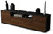 Stil.Zeit TV Schrank Lowboard Bernadetta, Korpus anthrazit matt, Front Holz-Design Walnuss (180x49x35cm), mit Push-to-Open Technik & Leichtlaufschienen