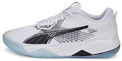PUMA Unisex Chaussures de handball Eliminate Power Nitro II, White-Black-Nitro Blue, 42 EU