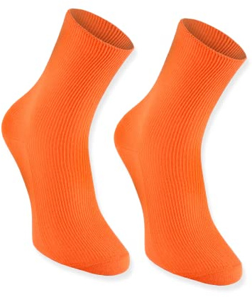 Rainbow Socks - Femme Homme Chaussettes Diabetiques Sans Élastique en Coton - 1 Paire - Jaune - Taille 44-46