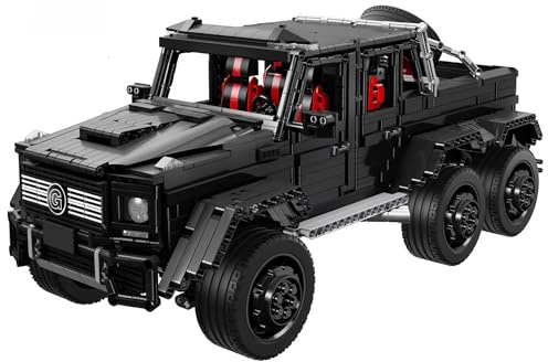 Auforua Technik Auto G-Klasse für Mercedes AMG G63, 1:8 Groß Auto Modellbausatz, 3300 Teile MOC Klemmbausteine Geländewagen Set, Automodell Sammlerstück Geschenk für Autofans