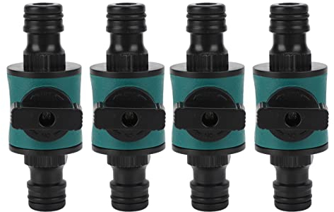 AYNEFY 4 Connettori per Tubo Flessibile a Doppia Testa per di Irrigazione Adattatore per Tubo Flessibile da Giardino a Doppia Testa Valvola a Sfera da Giardino Valvola di