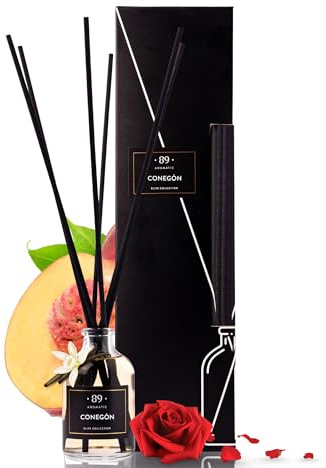 Diffuseur de Parfum d’Ambiance avec 6 bâtonnets – Lavande & Camomille, Désodorisant Maison, Salle de Bain, Diffuseur Intense pour décoration intérieure & Appartement