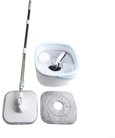 Balai à franges et seau ergonomiques à plat conçus pour un entretien sans effort de la maison
